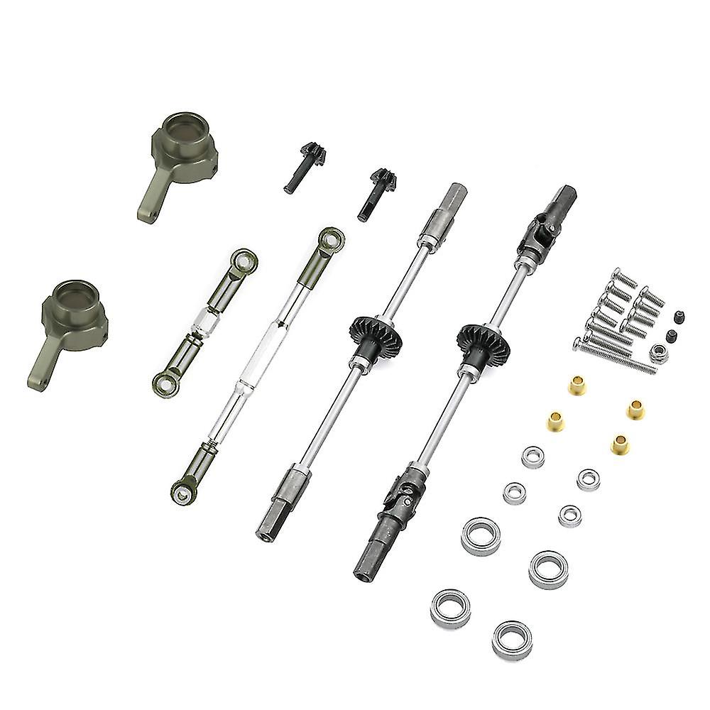 Metallstahl Getriebe vorne & Hinterachse Brücke Lenkschale Kit für C14 C24 C24-1 C34 1/16 RC Auto Upgrad