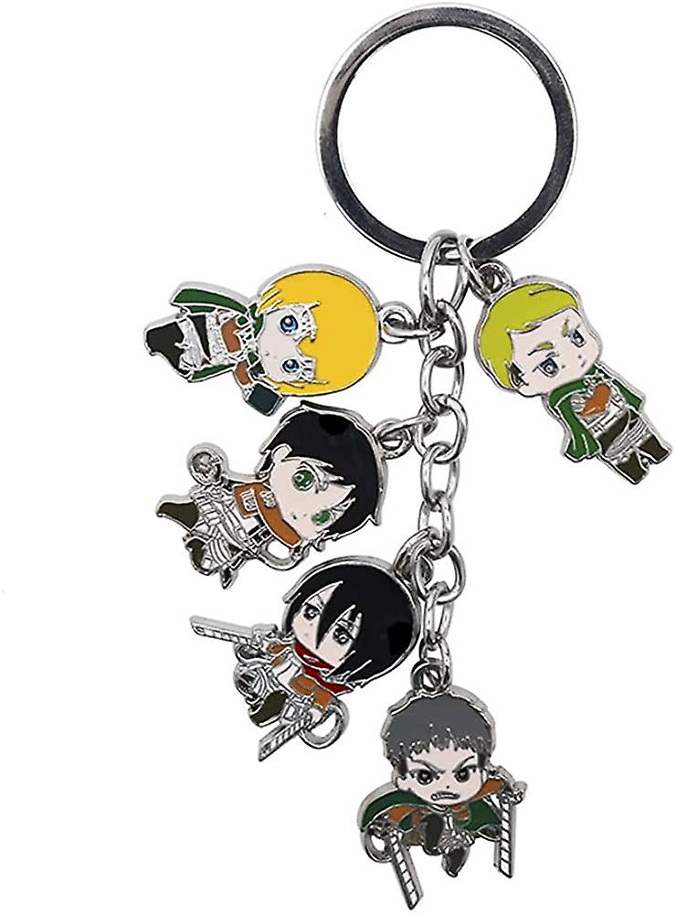 Anime Attack on Titan Charm Keychain, Wings of Liberty Freedom Keychains, Survey Corps Keyring