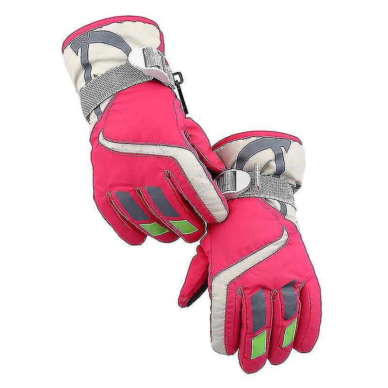 Winter Ski Gloves Kids(rose Red)