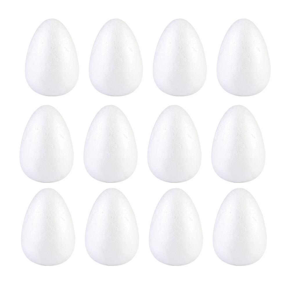 12pcs Easter Diy Eggs Hand-made Painting Eggs Easter Party Decor Supplies