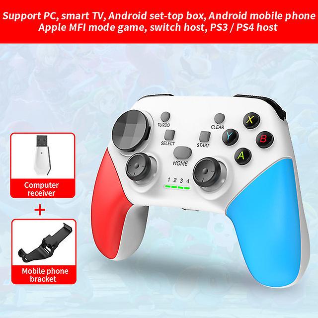 Wireless Bt Game Controller For Switch Pro Pc Android Ios Tablet Smart Tv Ps3 Ps4 Gamepad Joystick Control With Turbo Vibration