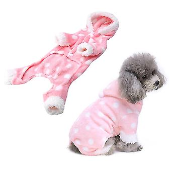 Zachte Flanel Pet Jumpsuit Schattige Honden Puppies Pyjama's Warme Winter Modieuze Hooded Kleding XXL