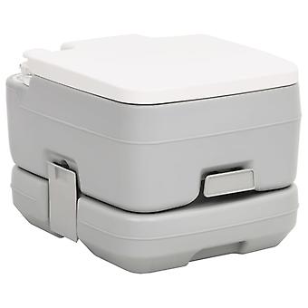 Camping Toilet Portable Grey and White 10+10 L HDPE