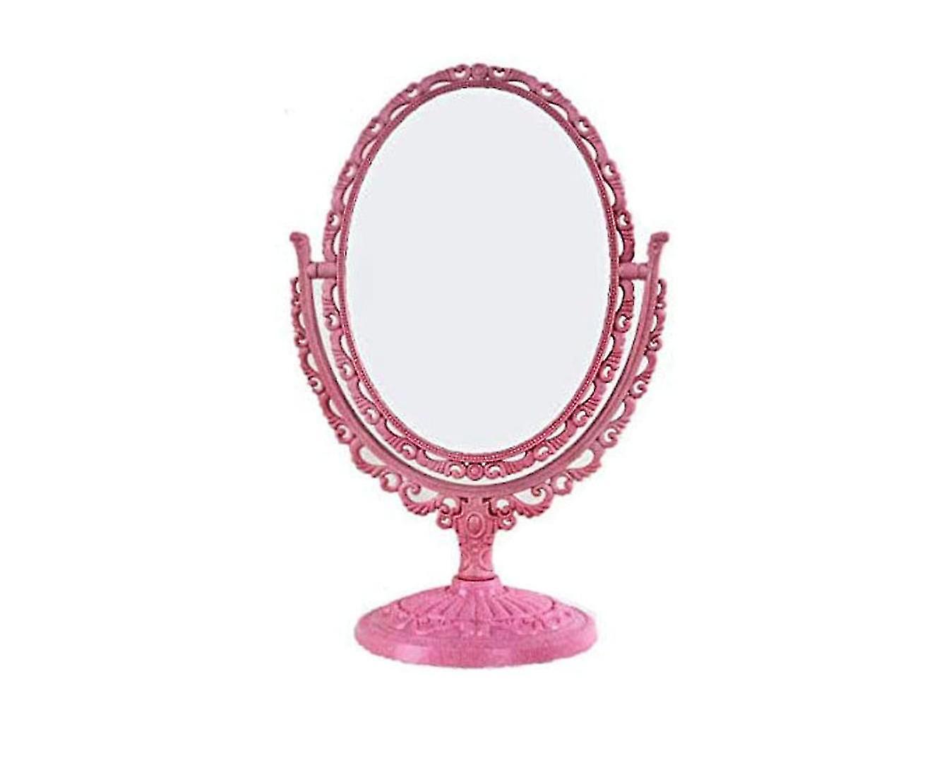 Double Sided Mirror With 360 Degree Rotation Oval Shape Makeup Mirrors