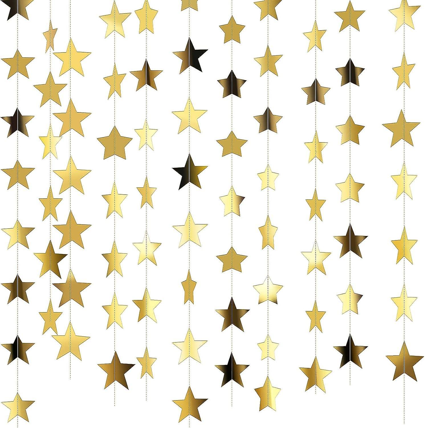 10Pack Glitter Star Garland Banner Decoration