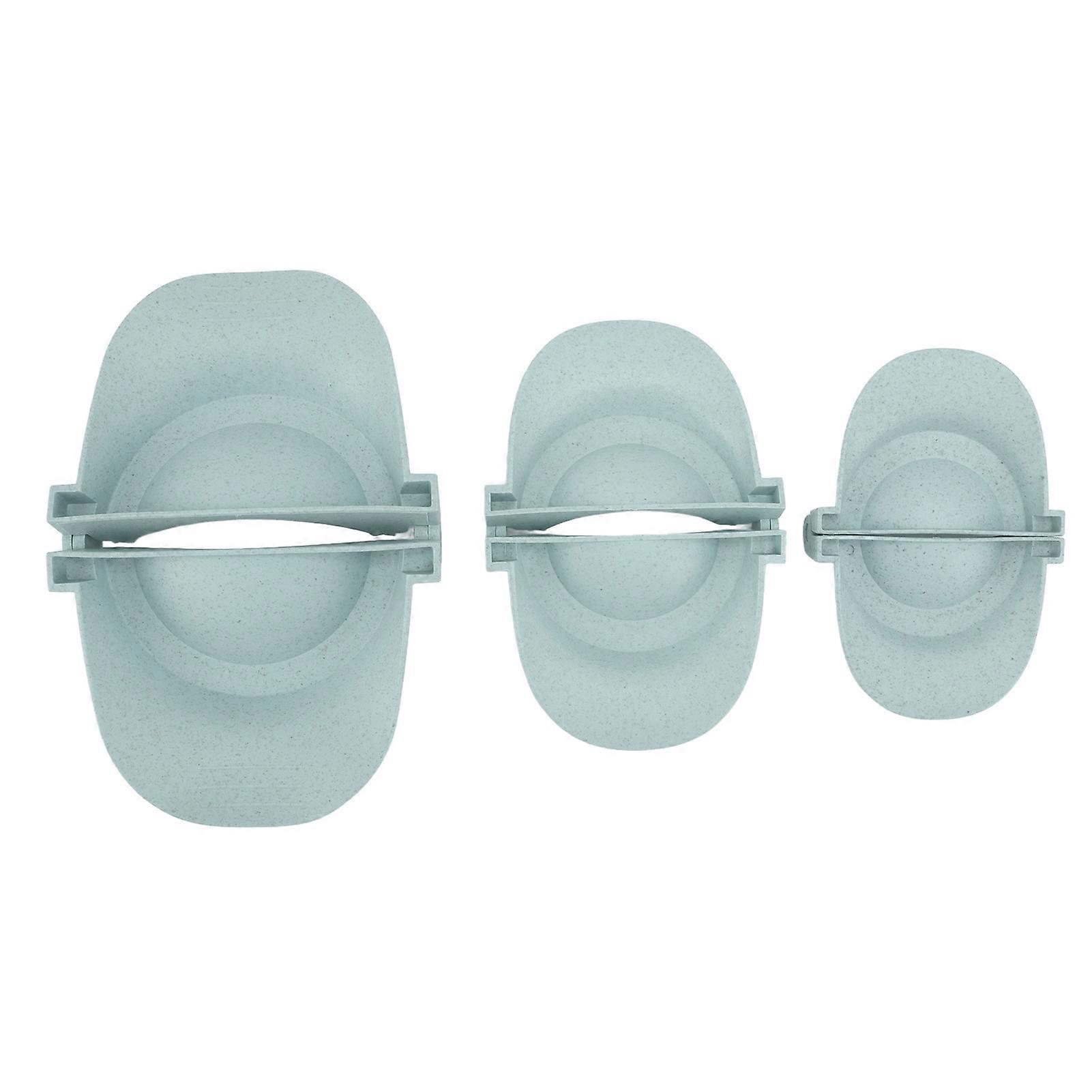 Dumpling Maker Mould Set 3 Pieces Wheat Straw Empanada Press Kitchen Tool for Pierogi Ravioli Easy Dough Folding Different Sizes Blue
