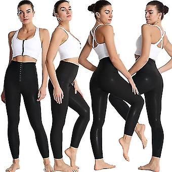 Women Sauna Sweat Pants Shapewear High Waisted Shorts Workout Suit