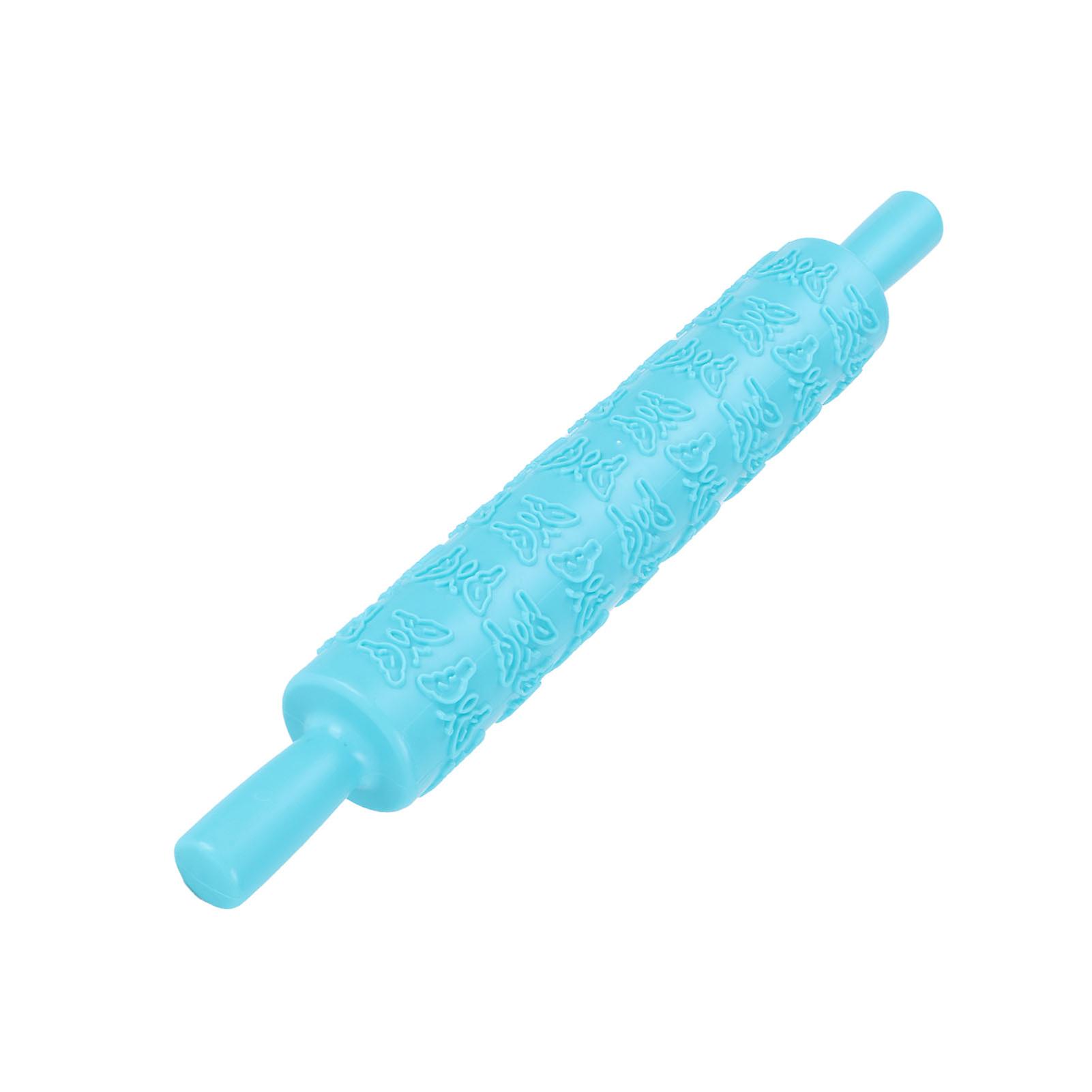 Fondant Rolling Pin Plastic Embossed Roller for Cookies Biscuits Pastry Cake DecorationButterfly 