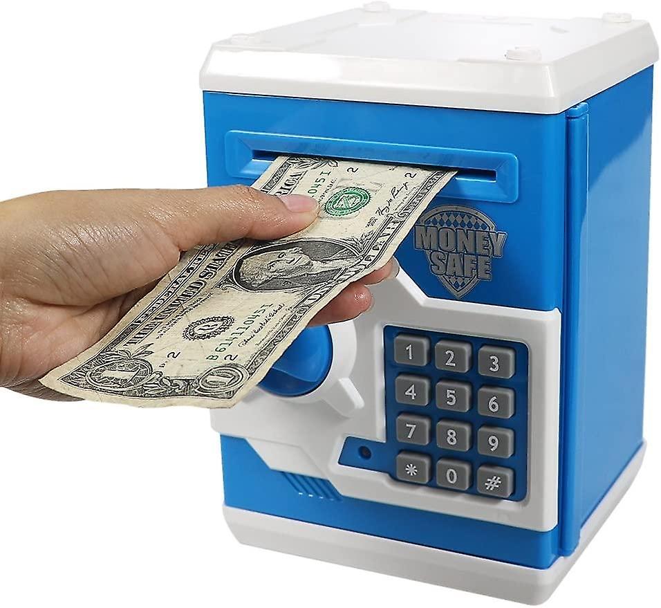 بنك أصبع إلكتروني مع تمرير تلقائي للأموال ، خزنة صغيرة من أجهزة الصراف الآلي ، هدية عيد ميلاد عيد الميلاد للأولاد و Gi