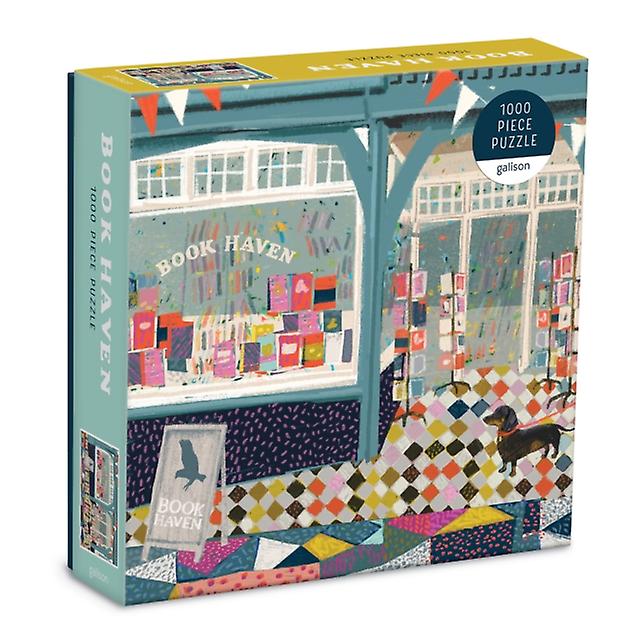 Book Haven 1000 Piece Puzzle In Square Box by Galison Paperback Book