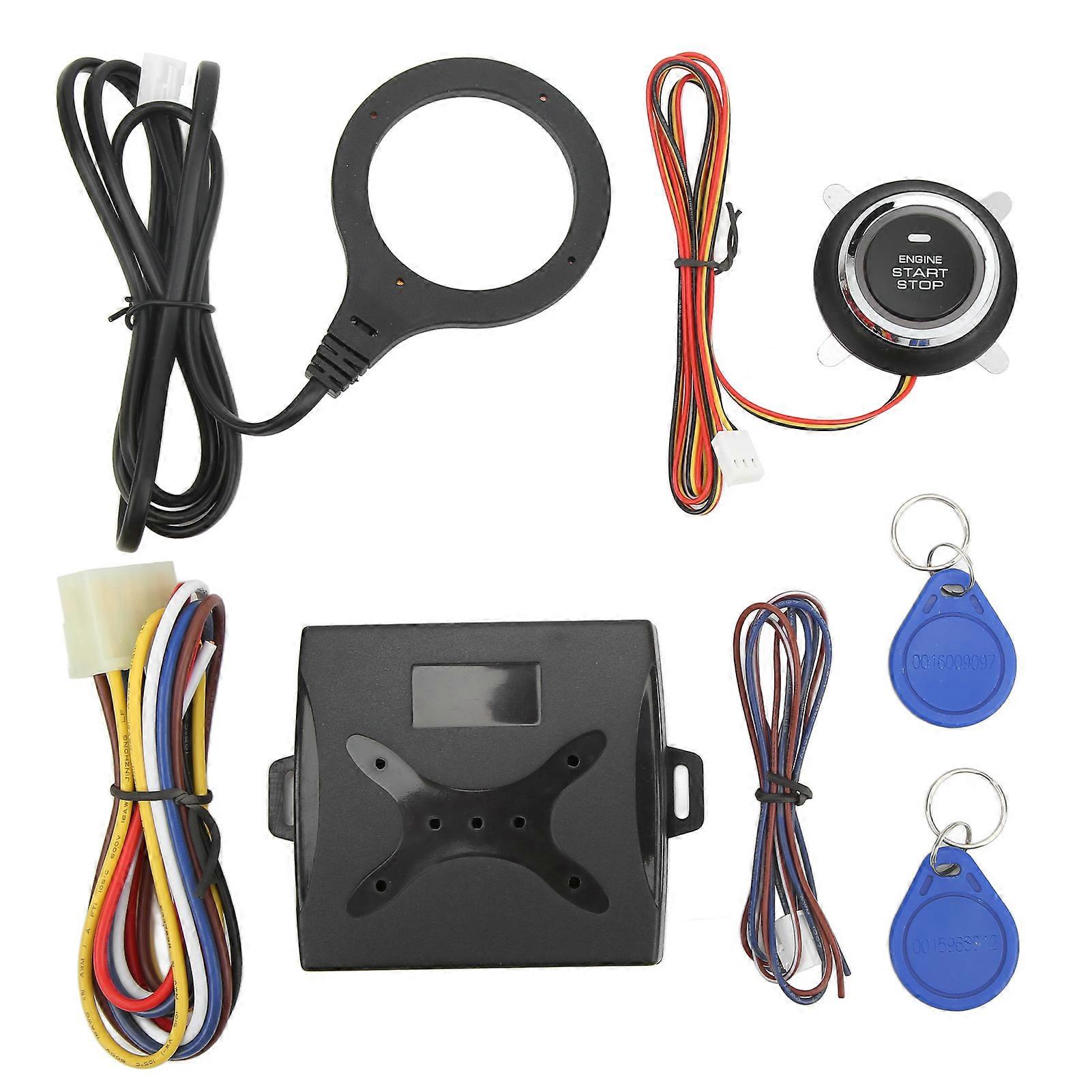 Car Push Button Ignition Kit, Smart Start Stop Button, Universal Keyless Entry Start System for 12V Vehicles