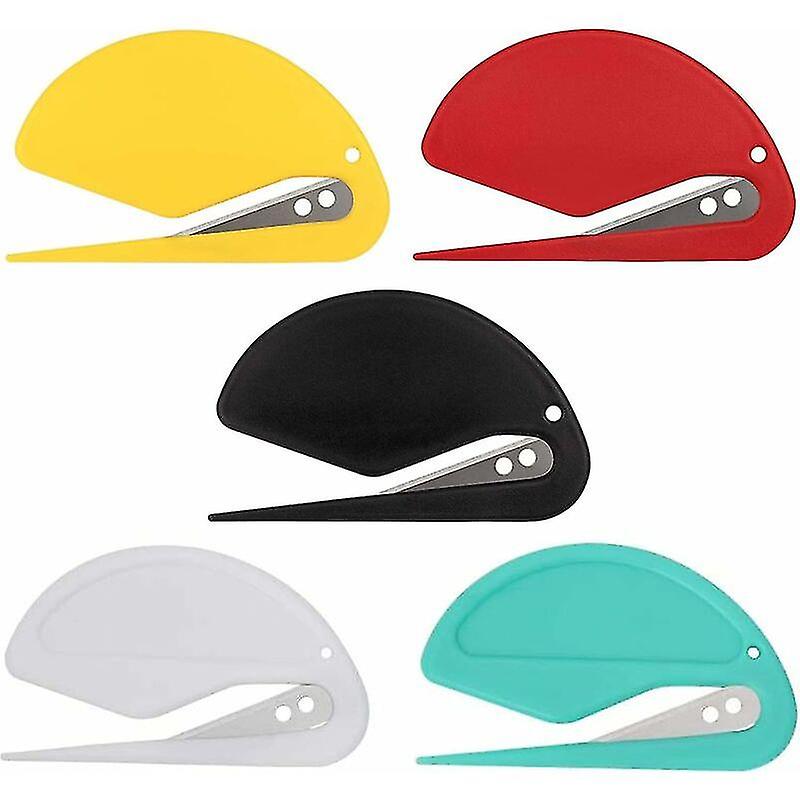 5pcs Paper Cutter With Metal Blade Envelope Opener Knife Mini Utility Knife Mini Letter Opener Plastic Envelope Opener Mini Portable Letter Opener Unp