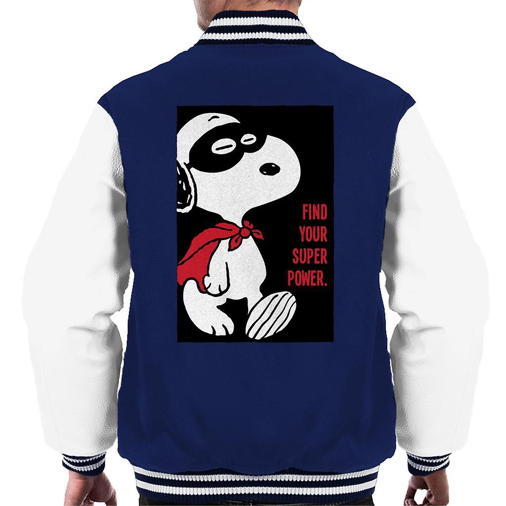 Peanuts Snoopy Find Your Super Power Men's Varsity Jacket