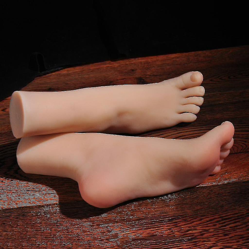 2 قطع واقعية أنثى عارضة أزياء عرض القدم للمجوهرات والجوارب والأحذية والخلاخل-yezi