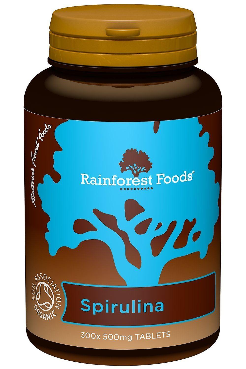 Rainforest Foods Organic Spirulina 500mg - 300 Tablets