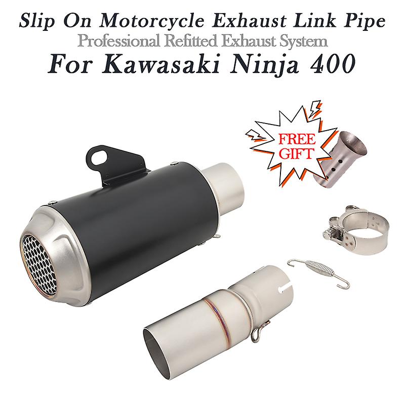 For KAWASAKI Ninja 400 Ninja400 Z400 Motorcycle Leo Vince Exhaust Modify Middle Link Pipe Escape Moto System DB Killer Muffler
