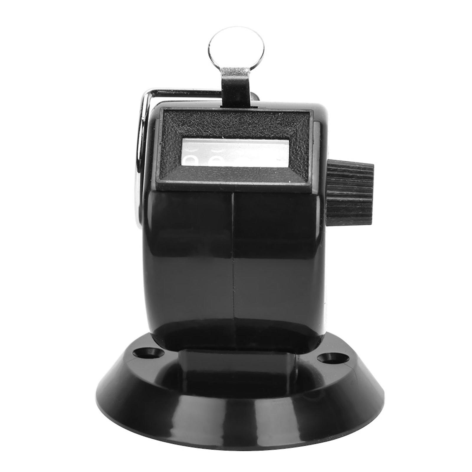 BERM 4-Digits ABS Plastic Shell Handheld Tally Counter with Hook Base for Sports Supplies - Black