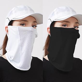Wit (A) One Size$Zomer Zonnebrandmasker IJs Zijde Oorsluier Outdoor Golf Ademend Mesh Anti-UV Nek Bescherming Sjaal