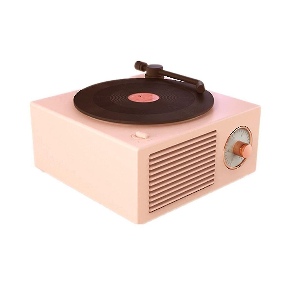 Turntable Speaker Bluetooth Compatible V5.0 Vinyl Record Player Stereo Retro Portable Speaker Pin