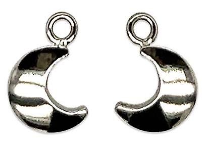 Ti2 Titanium Moon Charms - Natural Polished Silver