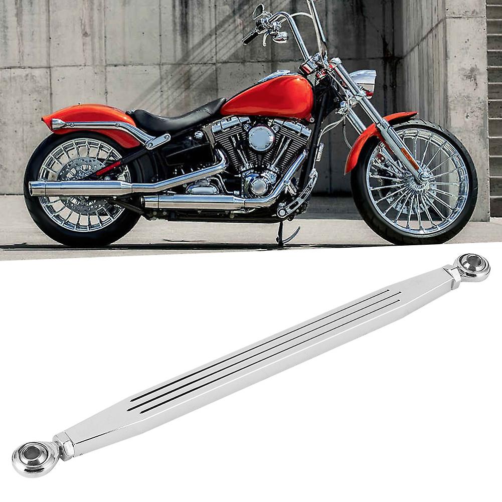 300mm/12in Stripe Long Type Gear Shift Arm Lever Linkage Link Rod Silver