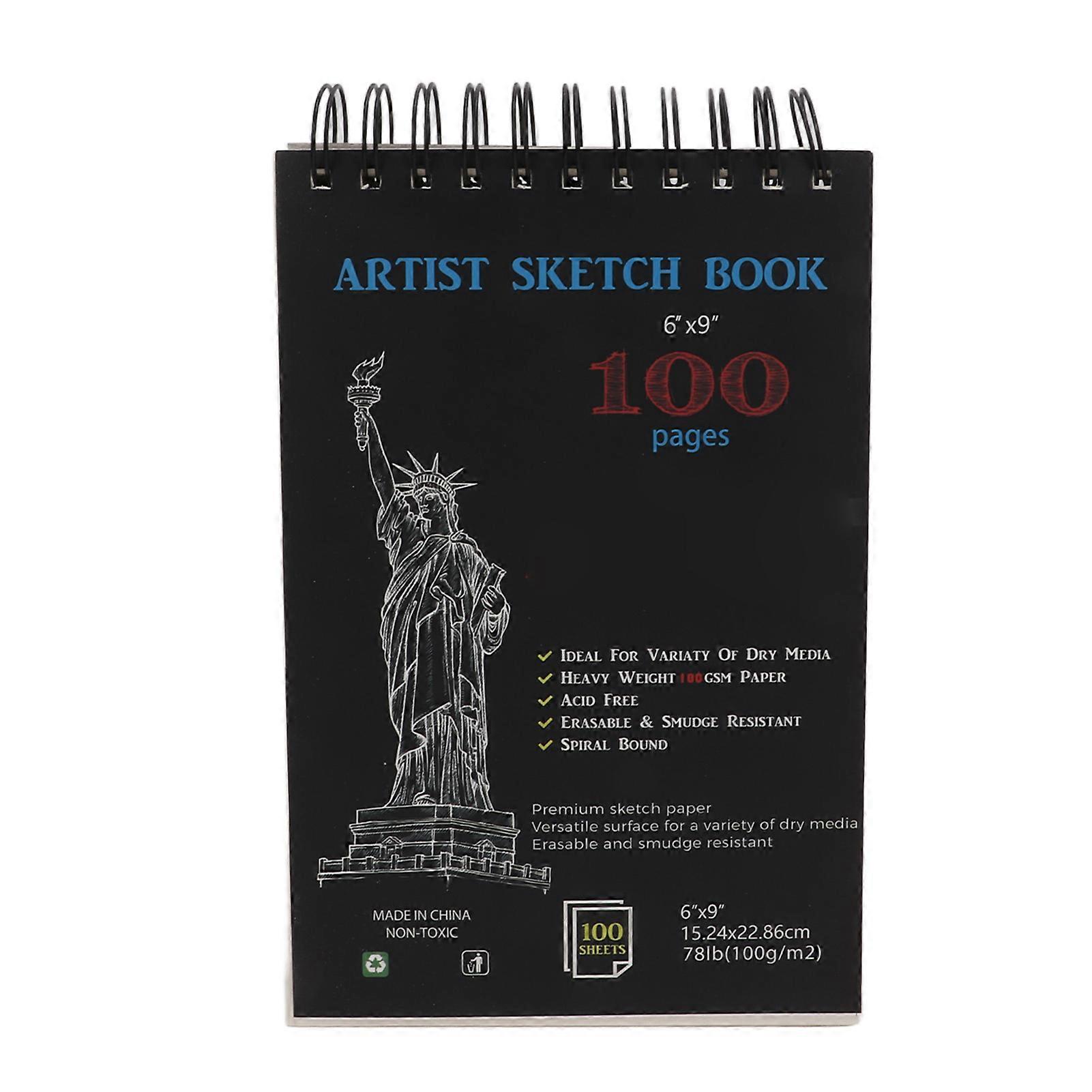 Sketch Books 100pcs A5 Size Spiral Binding Design Hard Bottom Pads Glossy Writing Drawing Notebook For Painting