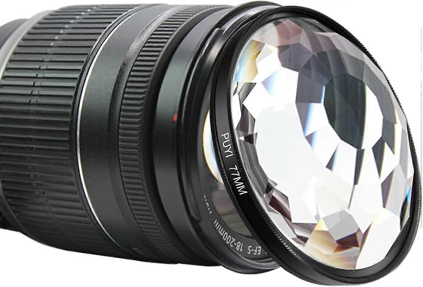 77mm Filter, Kaleidoscope Glass Prism Camera Filter Variable Number Of Subjects SLR Photography Accessories