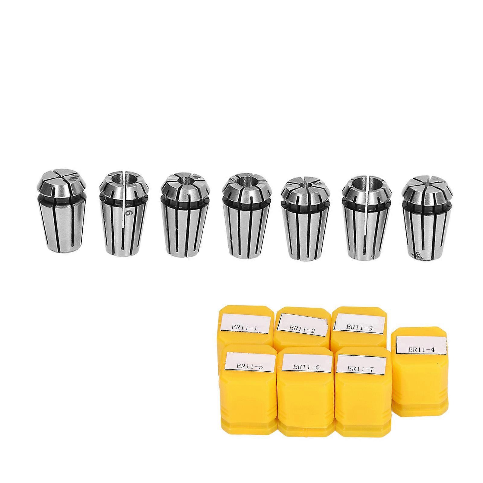 7pcs Spring Collet Set Mill Chuck Collets For Extension Rod Nuts Reamer Tools 1.0mm7.0mm