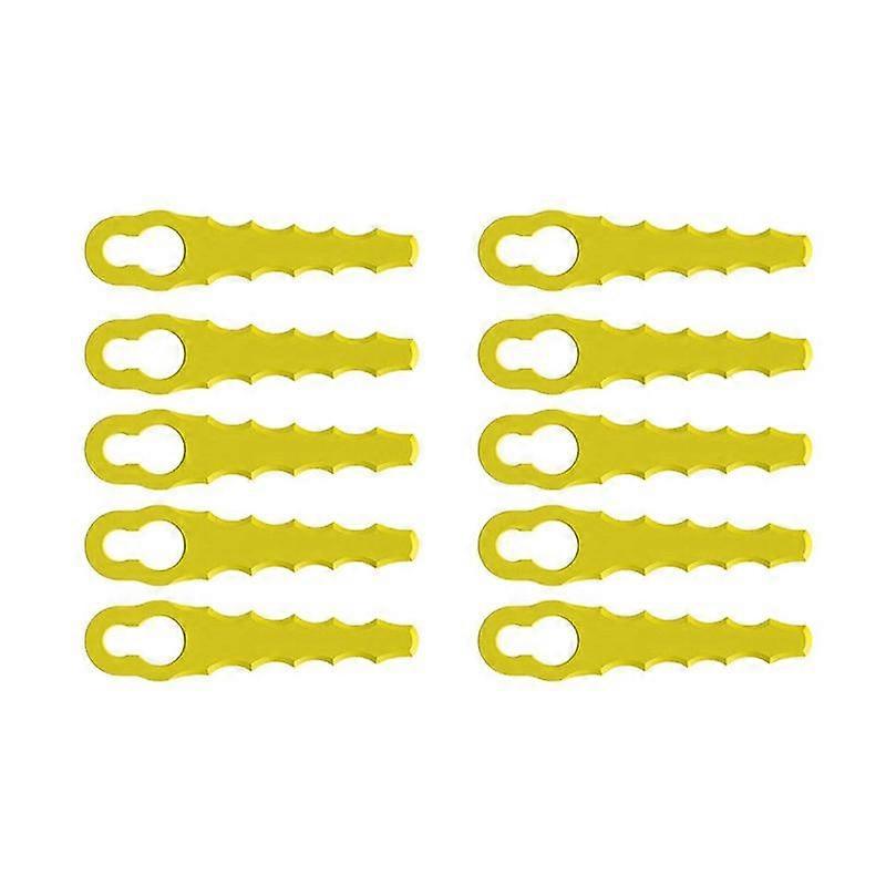 10Pcs Plastic Blades for Serrated Double Blade Heads - Suitable for Rac155 and Rac157-Rac158 Edge Trimmers and Blade