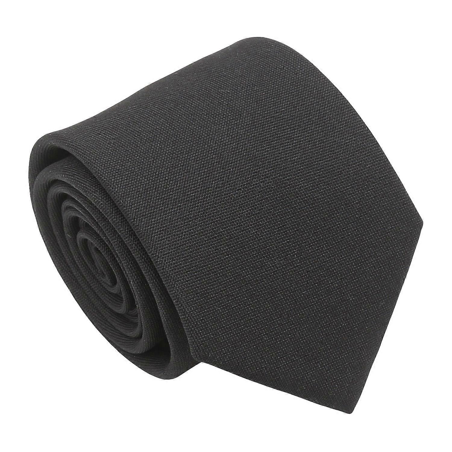 Black Plain Matte Tie