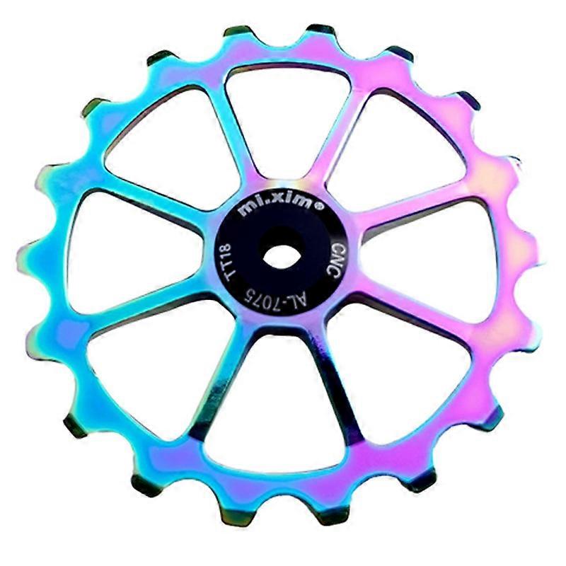 Xim 18T Bicycle Rear Derailleur Wheel Bike Guide Roller Pulley for 7-12 Speed Colorful