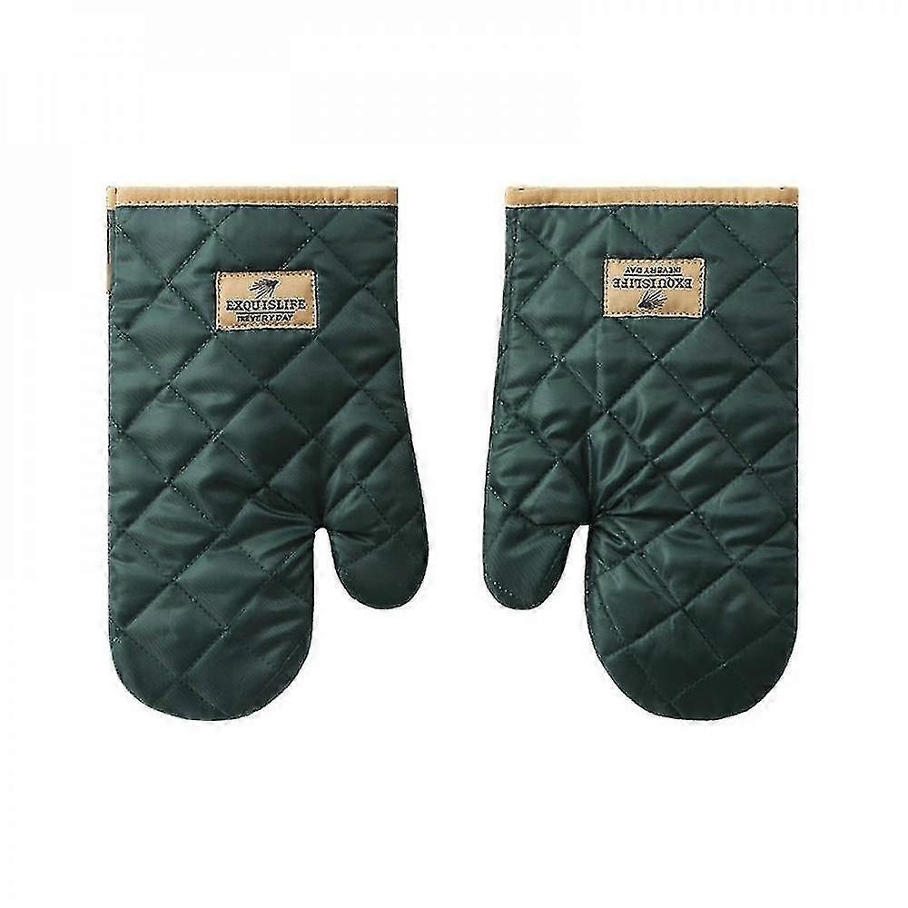 protective oven mitts gloves baking resistant kitchen green)heat