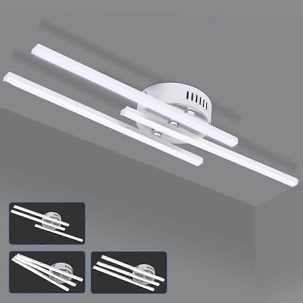 LED Ceiling Light, 21W Modern Parallel Strip Design Ceiling Chandelier Lamp with 3 Pieces of Parallel Strip Light compatible with Living Room Bedroom