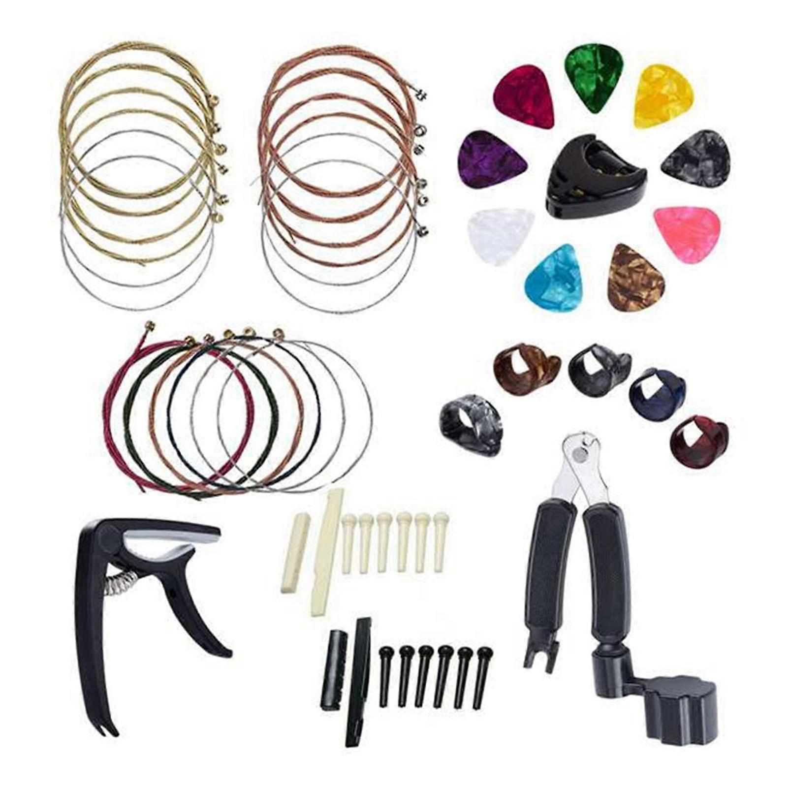 Guitar Reparation Tool Capo Pick Sadel String Bridge Pin Instrument Tilbehør til vedligeholdelse