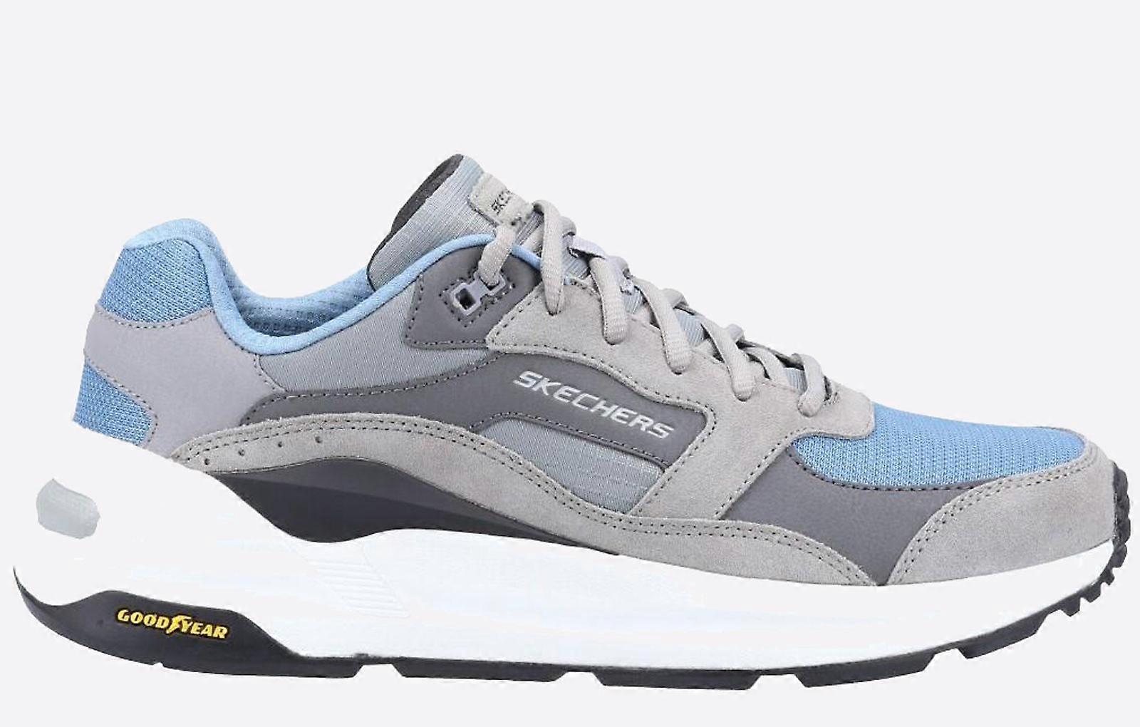 Skechers Global MEMORY FOAM Trainers Grey/Blue