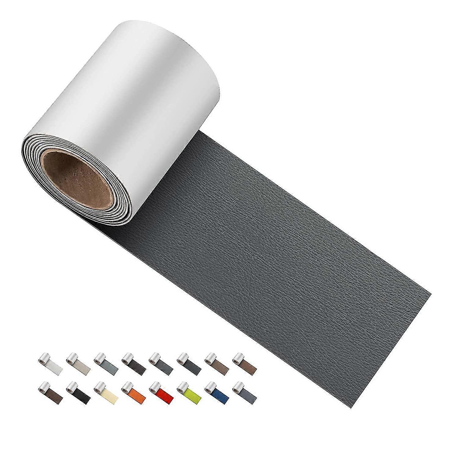 Bonded Leather Repair Patch Tape 3x60 Inch, Self Adhesive,dark Gray