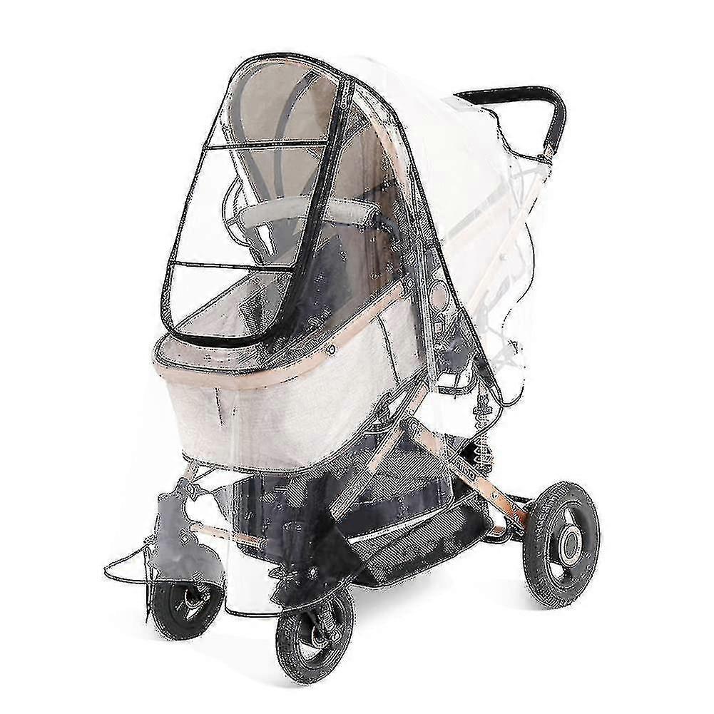 Copertura antipioggia universale per passeggino, copertura antipioggia trasparente per carrozzina, antivento e