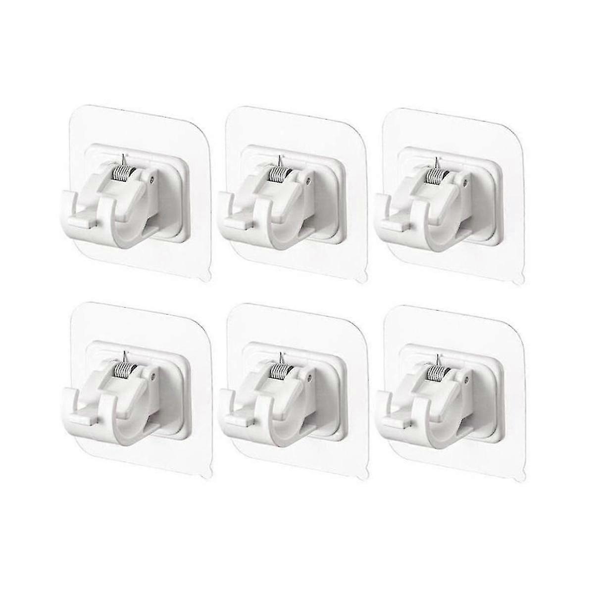 30pcs Curtain Rods No Drill Curtain Rod Brackets Hooks Nail Free Adjustable Stick On Curtain Rod Tr