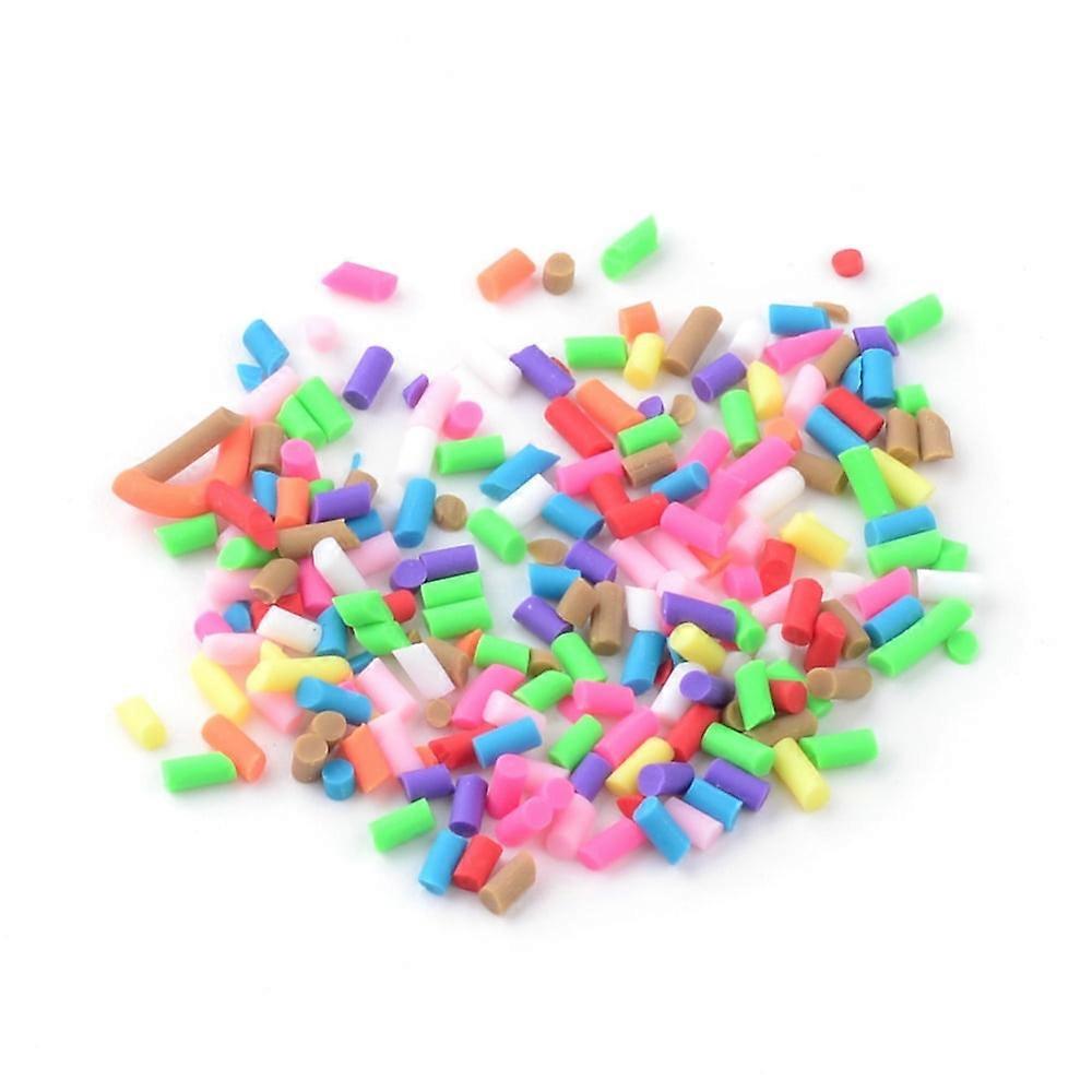 20g Handmade Polymer Clay Beads Undrilled/No Hole Beads Column Colorful 1~9x1mm