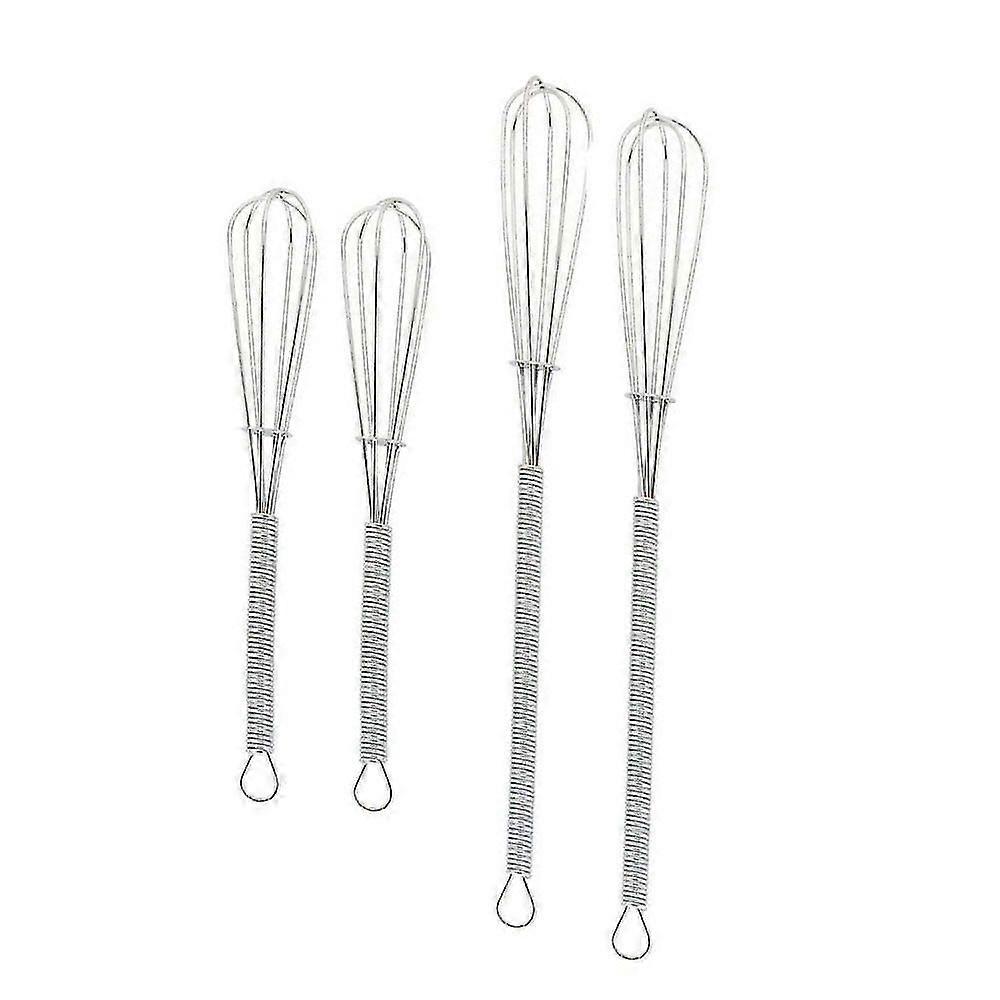 stainless steel mini whisk for egg beating, 4 pcs