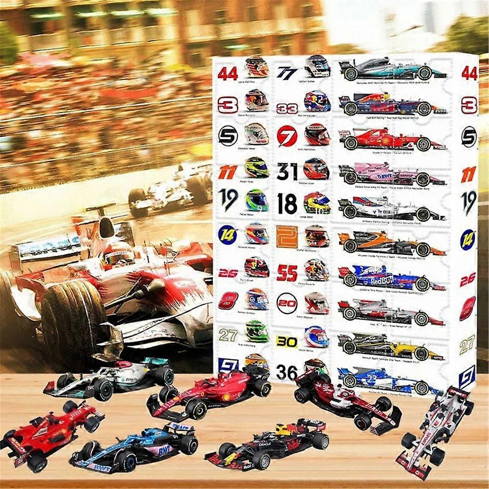 2024 Racing Model Christmas Advent Calendar Car Toys,24 Days Xmas Countdown Calendar