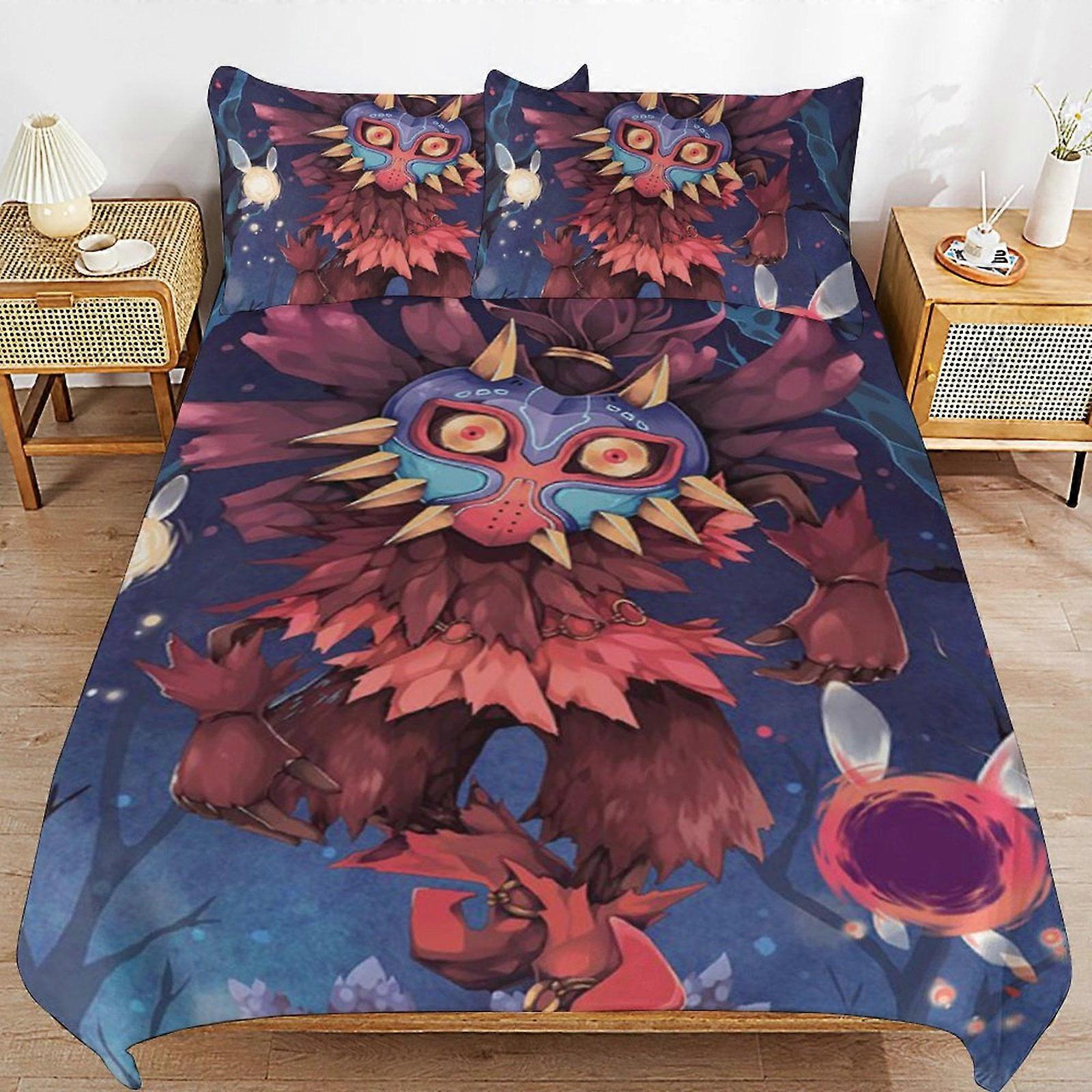 x221 The Legend of Zelda Comforter Set 3 Pieces Quilt Cover Set Soft Bedding Sets for All Seasons (1 Comforter 2 Pillowcases) hb221