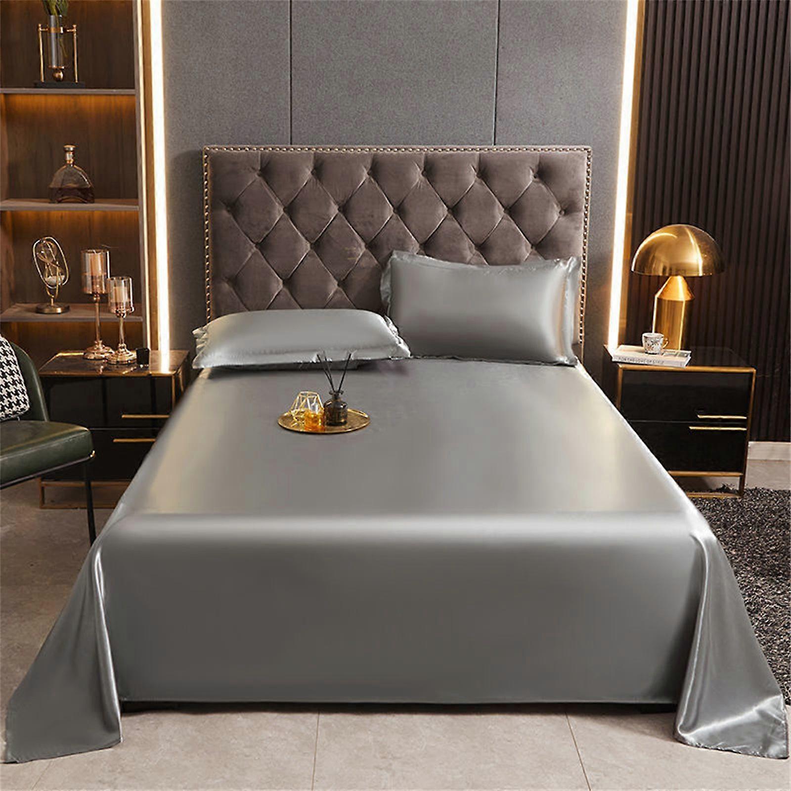 Summer Ice Silk Sheets Summer Coolness  Conditioned Mats Cool Sheets Wrinkle- Piece Thin Bed Sheet Piece Home Decor