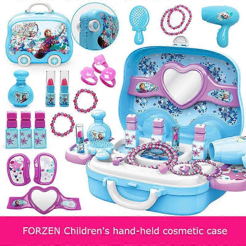 Make-up sady Make-up hračky pro děti Dívka Frozen Makeup Kufr