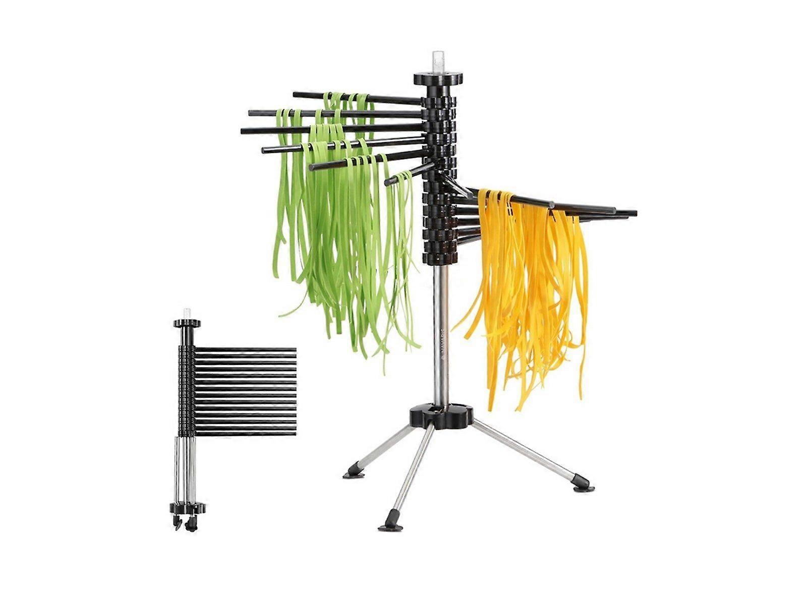 Foldable Pasta Drying Rack with 14 Arms Kitchen Accessories - Black