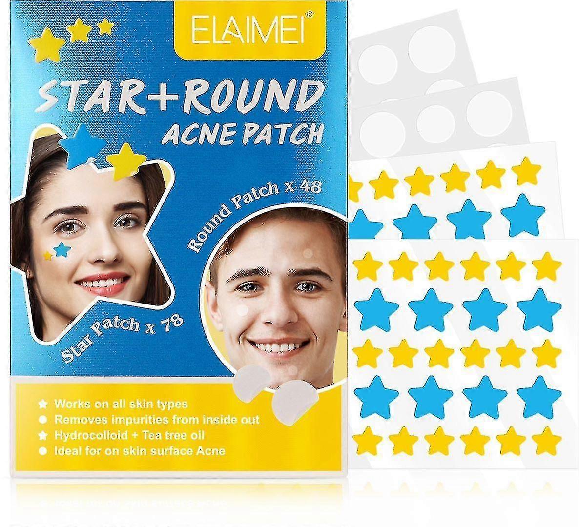 126pcs Acne Pimple Patch, Hydrocolloid Acne Patches, Pimple Patches For Face