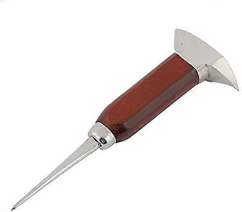 ZK-Wood and Stainless Steel Ice Axe, 6.7" Stainless Steel Ice Axe with Safety Wood Handle, Kitchen Bar Ice Cube Cocktail Tool