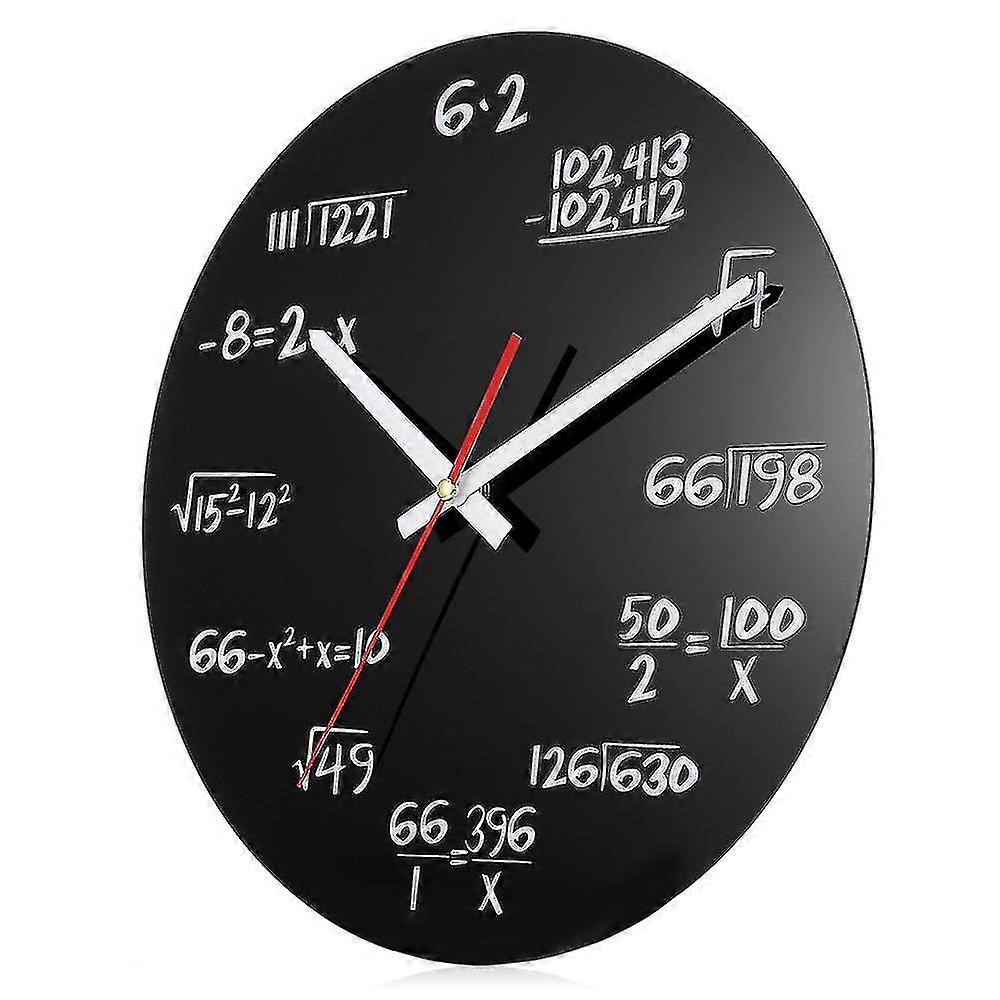Acrylic Silent Wall Clock Mathematical Formula For Classroom Home Office