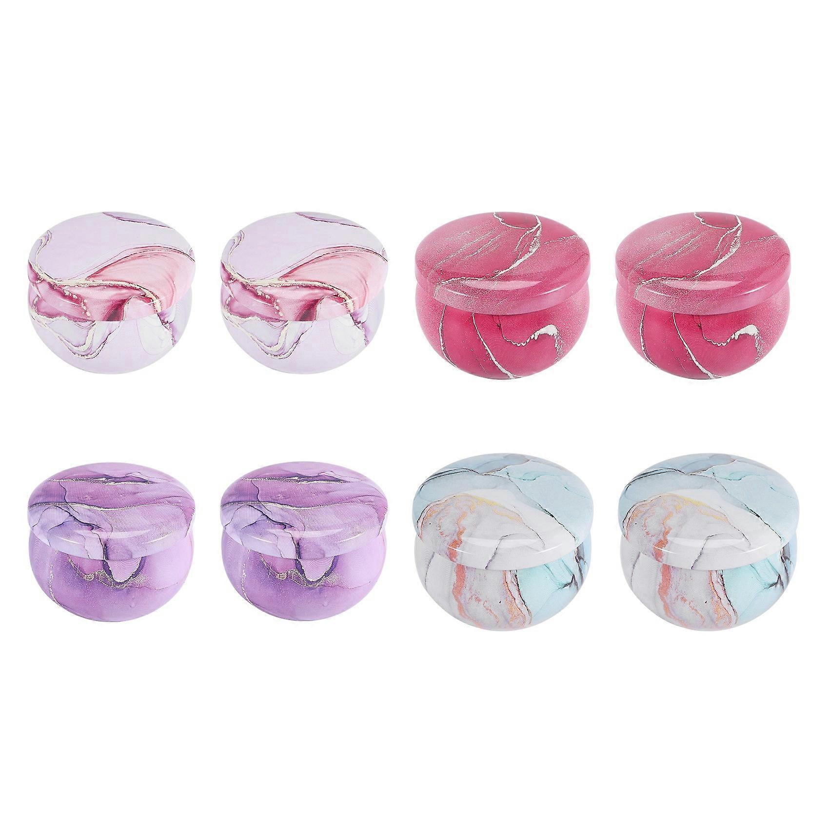 8Pcs Candle Tins for Candle Making Kit Empty Metal Candle Tin with Lids Storage Tins Reusable for T