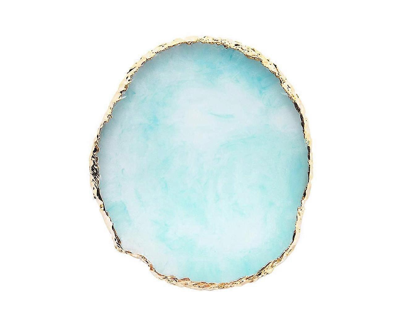 Nail Art Oval Palette Agate Stone (Blue)make up